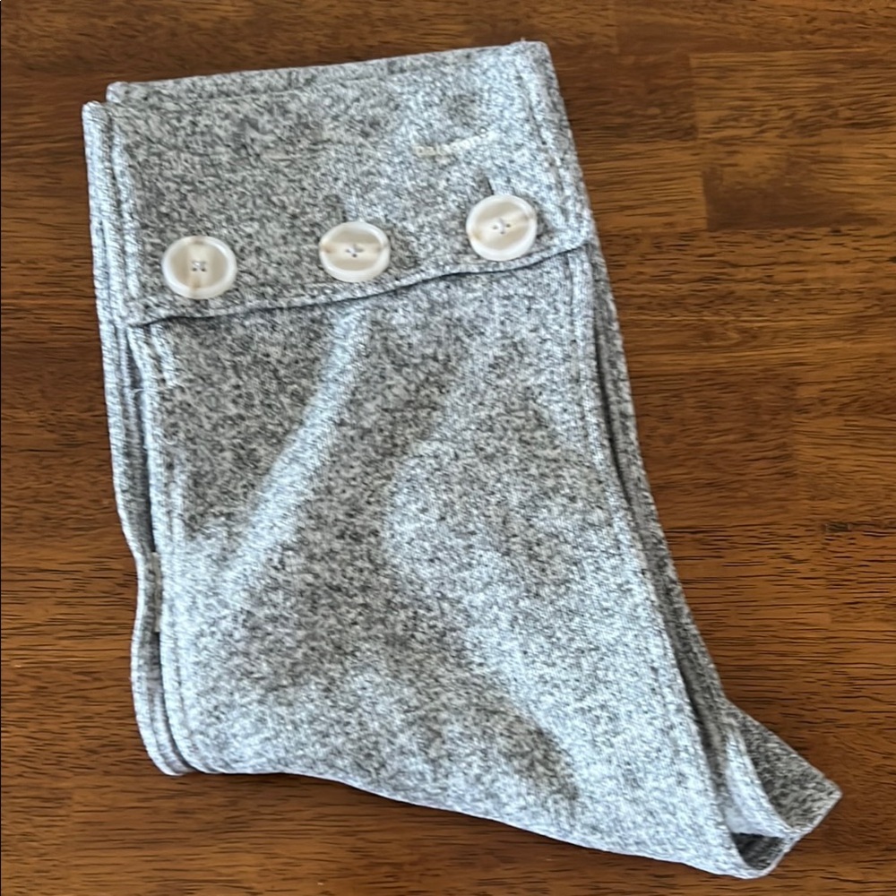 Patagonia Better Sweater Fleece Scarf 3 Buttons Winter Gray 58"x7.5"